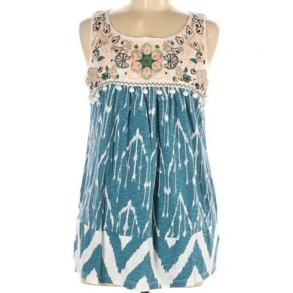 Anthropologie • Floreat Cascata Embroidered Tunic Top || Medium - Picture 2 of 4
